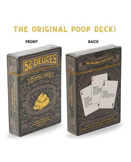 Sleazy Greetings 52 Deuces Poop-Themed Playing Cards — 54-Card Deck (2.5 x 3.5 in)