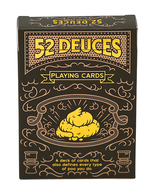 Sleazy Greetings 52 Deuces Poop-Themed Playing Cards — 54-Card Deck (2.5 x 3.5 in)