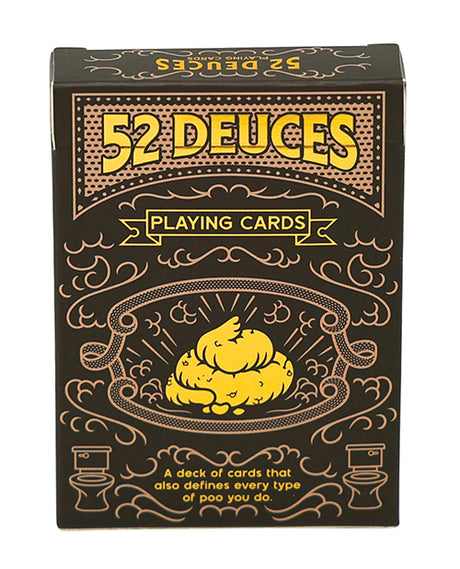 Sleazy Greetings 52 Deuces Poop-Themed Playing Cards — 54-Card Deck (2.5 x 3.5 in)