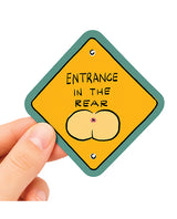 Entrance In The Rear - Funny Vinyl Sticker by Sleazy Greetings
