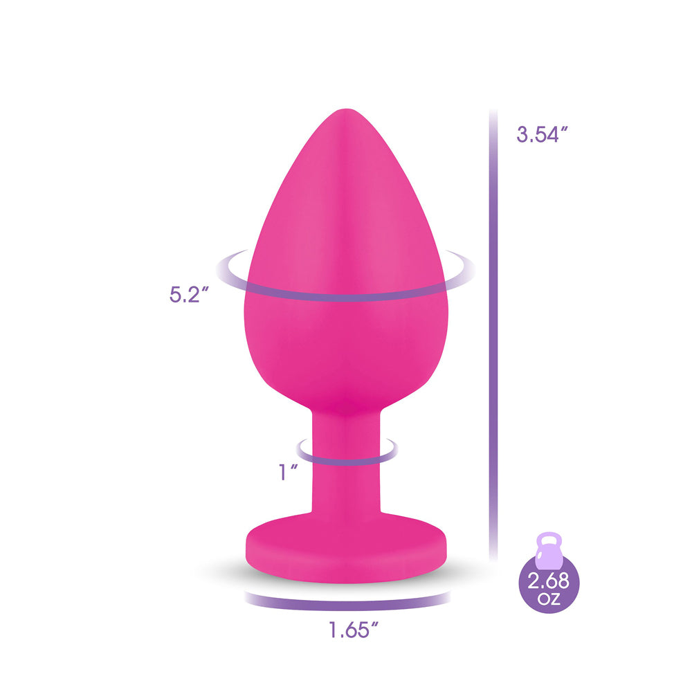 Gemma Purple Gem Pink Silicone Plug - Large