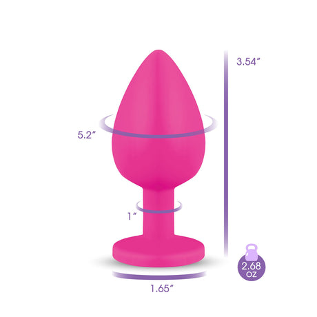 Gemma Purple Gem Pink Silicone Plug - Large