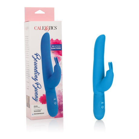 CalExotics Posh 10-Function Silicone Bounding Bunny — Blue - SE4540103
