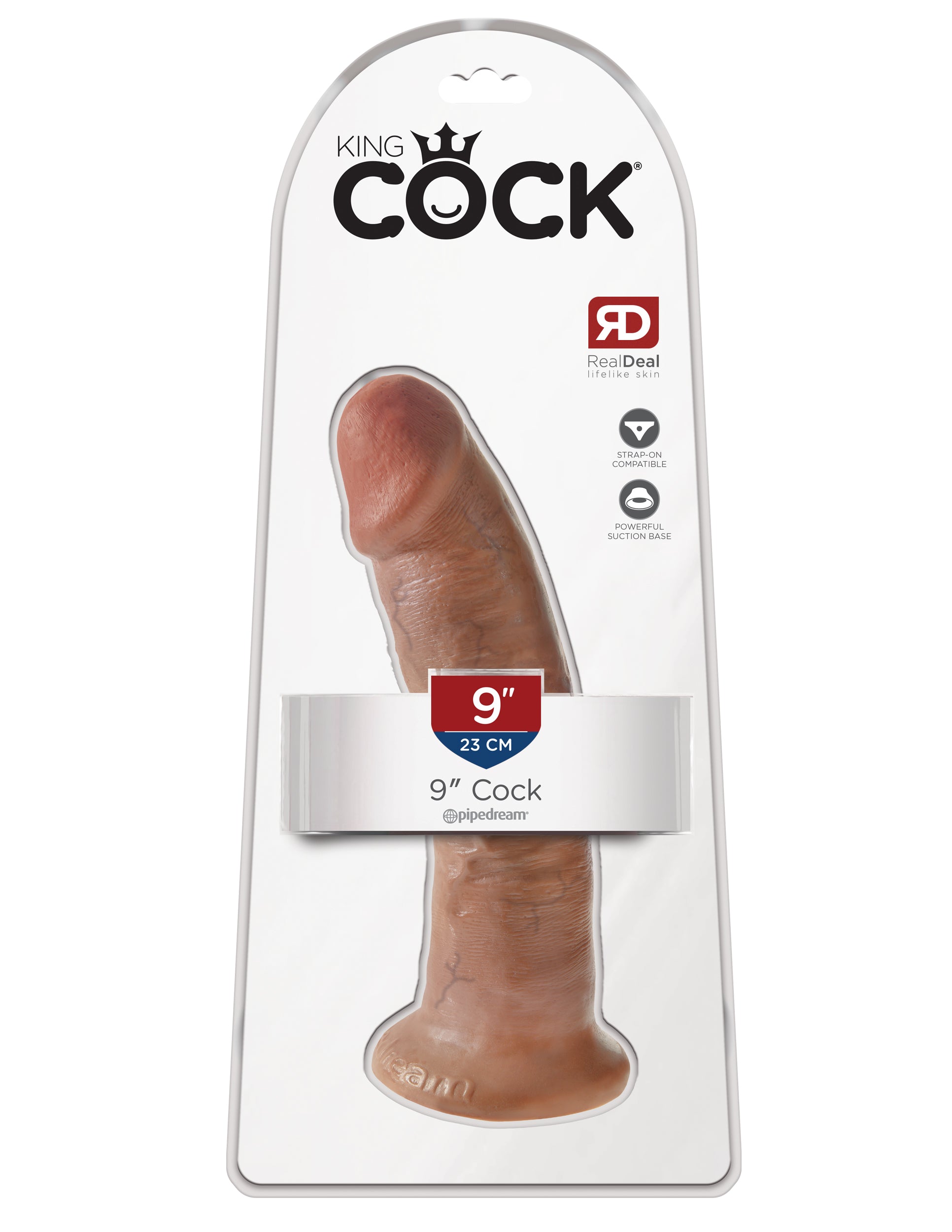 King Cock 9 Inch Cock - Tan by Pipedream