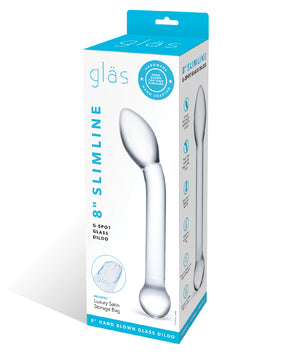 Glas 8" Slimline G-Spot Glass Dildo by Glas