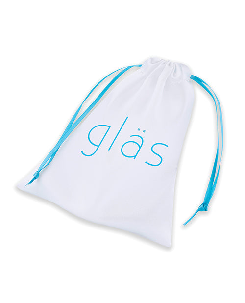 Glas 4" Beaded Glass Butt Plug w/Tapered Base - Clear by Glas