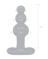 Glas 4" Beaded Glass Butt Plug w/Tapered Base - Clear by Glas
