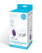 Glas 3.5" Bling Bling Glass Butt Plug - Clear by Glas