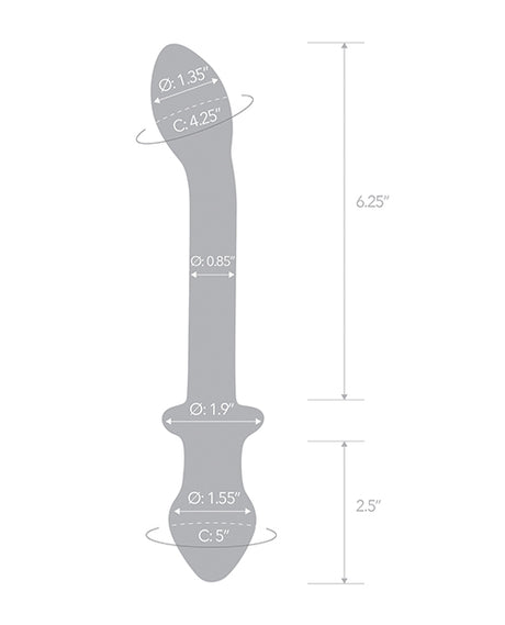 Glas 9.5 in Double-Ended Dual Play Dildo — Clear