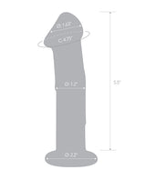 Glas 6-inch Veined Glass Dildo with Flat Base