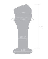 Glas 5" Glass Fist Butt Plug — Hypoallergenic Glass, Flared Base