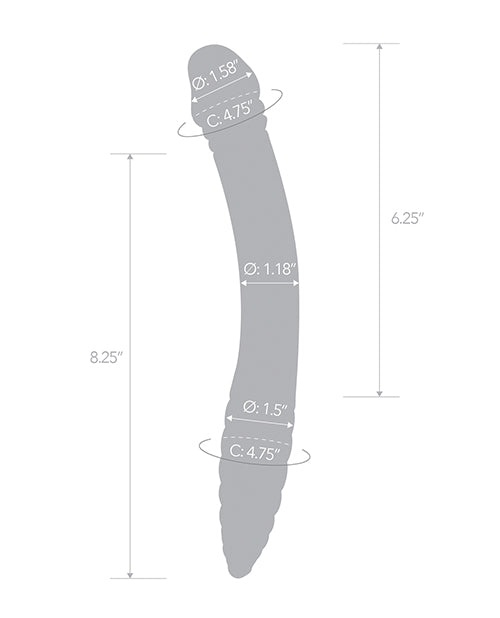 Glas 11" Double-Sided Glass Dildo for G-Spot & P-Spot