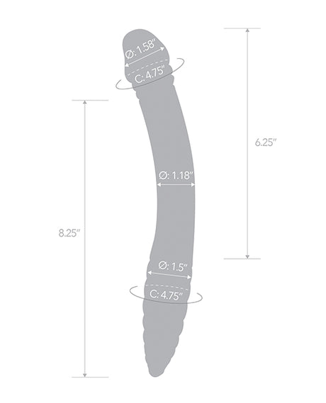 Glas 11" Double-Sided Glass Dildo for G-Spot & P-Spot