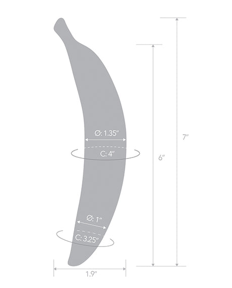 Glas Banana Joy 7 inch Glass Dildo