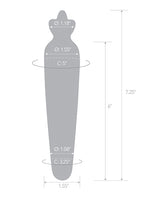 Glas Bunny's Secret 7.25in Glass Dildo (6in Insertable)