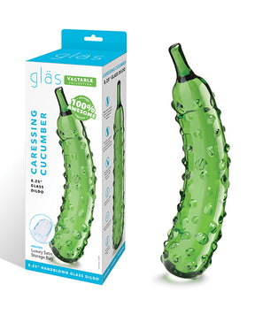 Glas 8.25" Dildo Caressing Cucumber by Glas