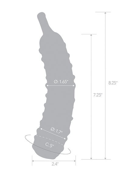 Glas Caressing Cucumber Glass Dildo — 8.25 inches