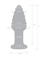 Glas Cornstar 4" Glass Butt Plug — 3.5" Insertable