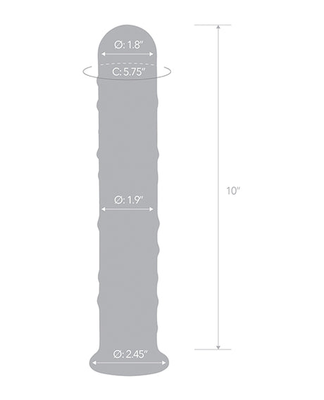 Glas 10" Extra-Large Glass Dildo - Clear