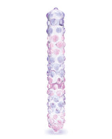Glas 9" Nubby Glass Dildo in Purple Rose