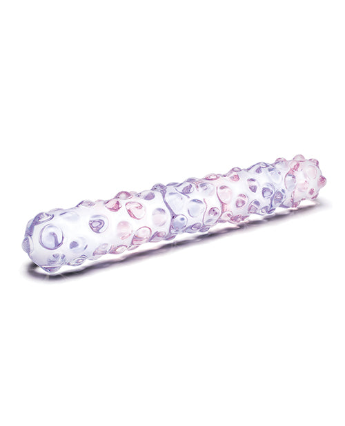 Glas 9" Nubby Glass Dildo in Purple Rose