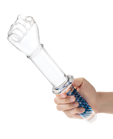 Glas 11" Double-Ended Glass Fist Dildo with Handle Grip