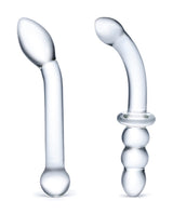 Glas 2-Piece G-Spot Glass Dildo Set — Clear