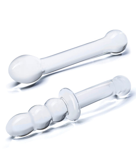 Glas 2-Piece G-Spot Glass Dildo Set — Clear