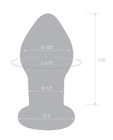 Glas 3.5" Rechargeable Vibrating Butt Plug - Blue by Glas
