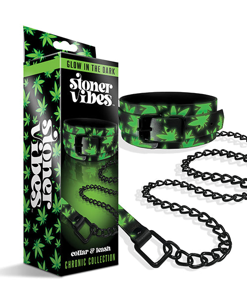 Stoner Vibes Glow in the Dark Collar & Leash by Stoner Vibes