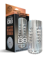 MSTR B8 Balls to the Wall Clear-View Beaded Stroker - Clear by MSTR B8