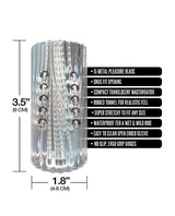 MSTR B8 Balls to the Wall Clear-View Beaded Stroker - Clear by MSTR B8