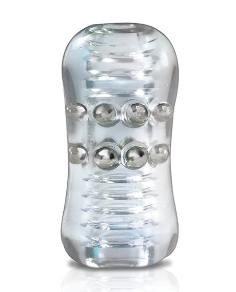 MSTR B8 Head Banger Beaded Clear-View Stroker - Clear by MSTR B8