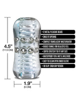 MSTR B8 Head Banger Beaded Clear-View Stroker - Clear by MSTR B8