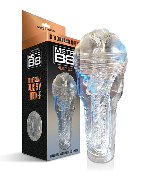 Happy Ending MSTR B8 In the Clear Pussy Stroker — 10 in Canister