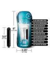 Shower Stroker Vibrating Pussy - Clear by Happy Ending
