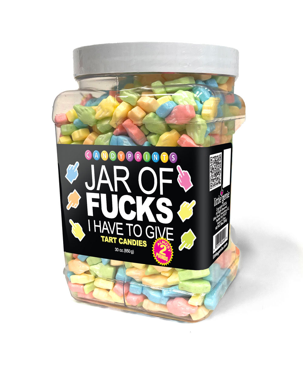 Little Genie Jar of 'F***s I Have to Give' 2 lb Tart Candy - LG-CP1240