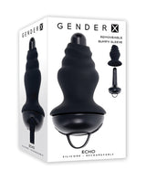 Gender X ECHO Vibrating Shaft w/Removable Silicone Sleeve - Black by Gender X
