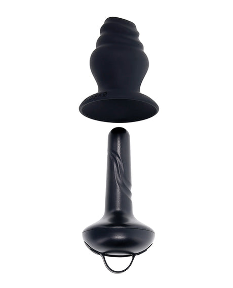 Gender X Echo Vibrating Anal Shaft with Removable Silicone Sleeve - Black