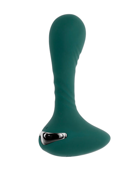 Gender X Goes Anywhere Vibrating Silicone Anal Plug — Teal
