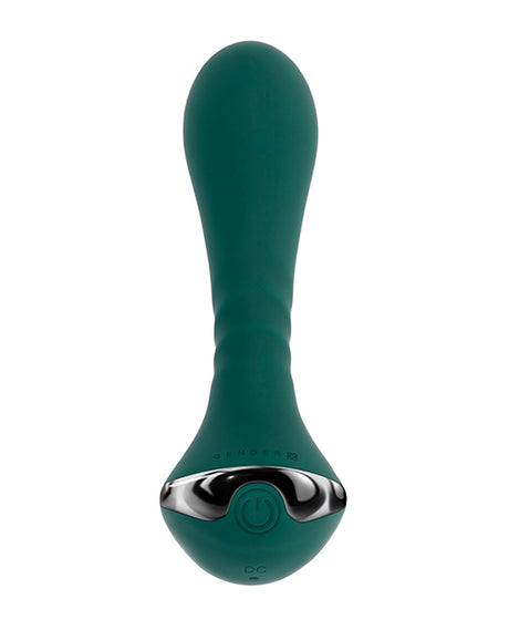 Gender X Goes Anywhere Vibrating Silicone Anal Plug — Teal