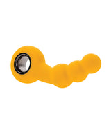 Gender X Bumble Angled Anal Plug with Ringed Handle — Yellow