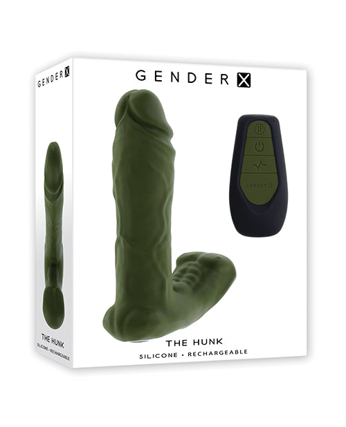 Gender X The Hunk Dual Anal Vibrator w/Remote Control - Green by Gender X