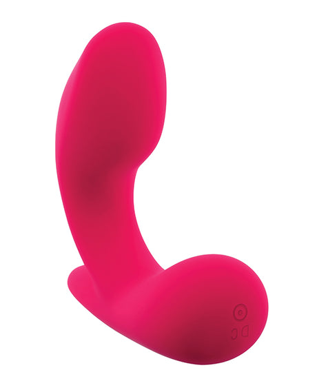 Gender X All About the Bass Curved Stimulator with Remote — Pink