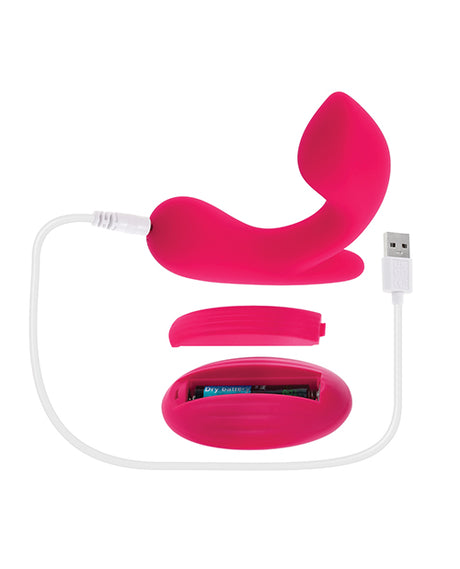 Gender X All About the Bass Curved Stimulator with Remote — Pink