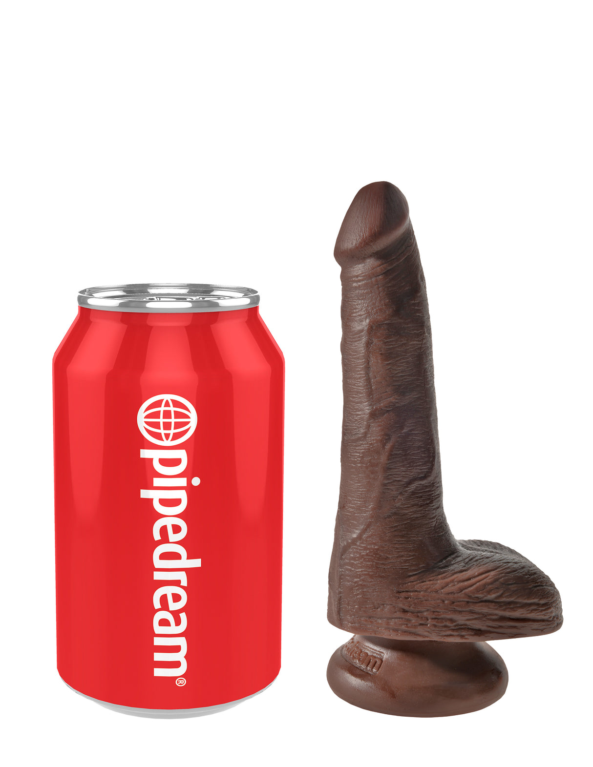 Pipedream King Cock 6 Inch Realistic Dildo with Suction Cup — Brown - PD5531-29