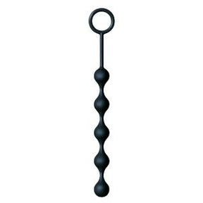 "The 9's S-Drops Silicone Anal Beads - Black IC2315-2"