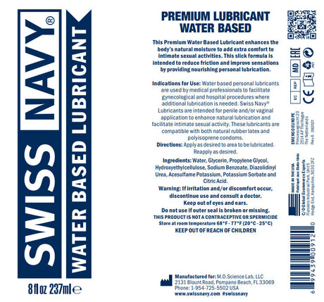 M.D. Science Lab Water-Based Lubricant 10ml — 100pc Fishbowl - MD-SNWB10ML100