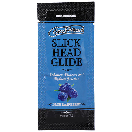 Doc Johnson GoodHead Slick Head Blue Raspberry 0.24 oz Single-Use Packet - DJ1387-11-BU