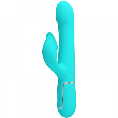 Pretty Love Falin Rabbit Vibrator with Rolling Beads — Turquoise - BW-500012-1